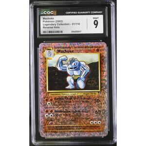 CGC 9 MINT Machoke 51/110 Legendary Collection Reverse Holo Foil Card Fireworks